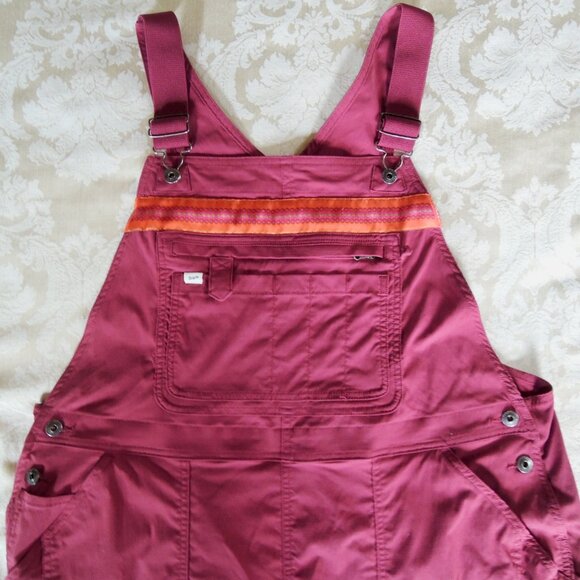 Duluth Trading Co. Burgundy Heirloom Gardening Short Overalls XXL - Picture 3 of 11